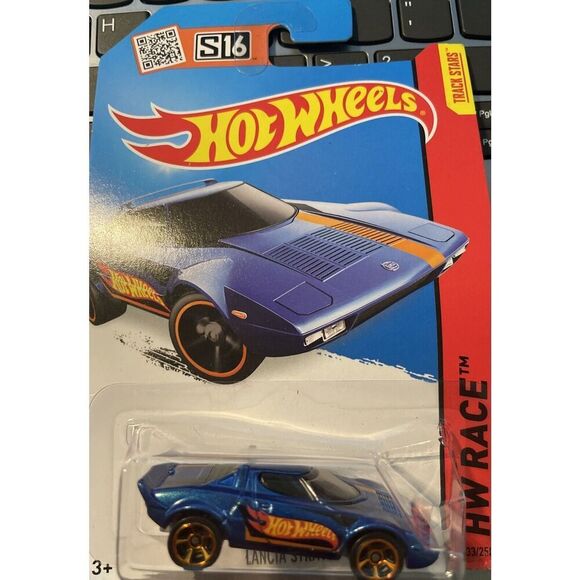 2015 Hot Wheels Lancia Stratos HW Race Team Car Blue 133/250 New in Package - Picture 1 of 2